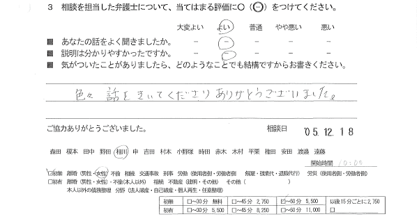 お客様の声