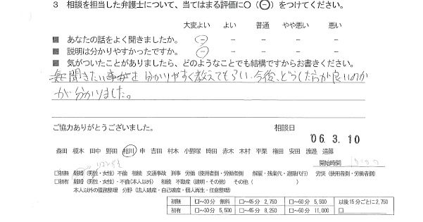 お客様の声