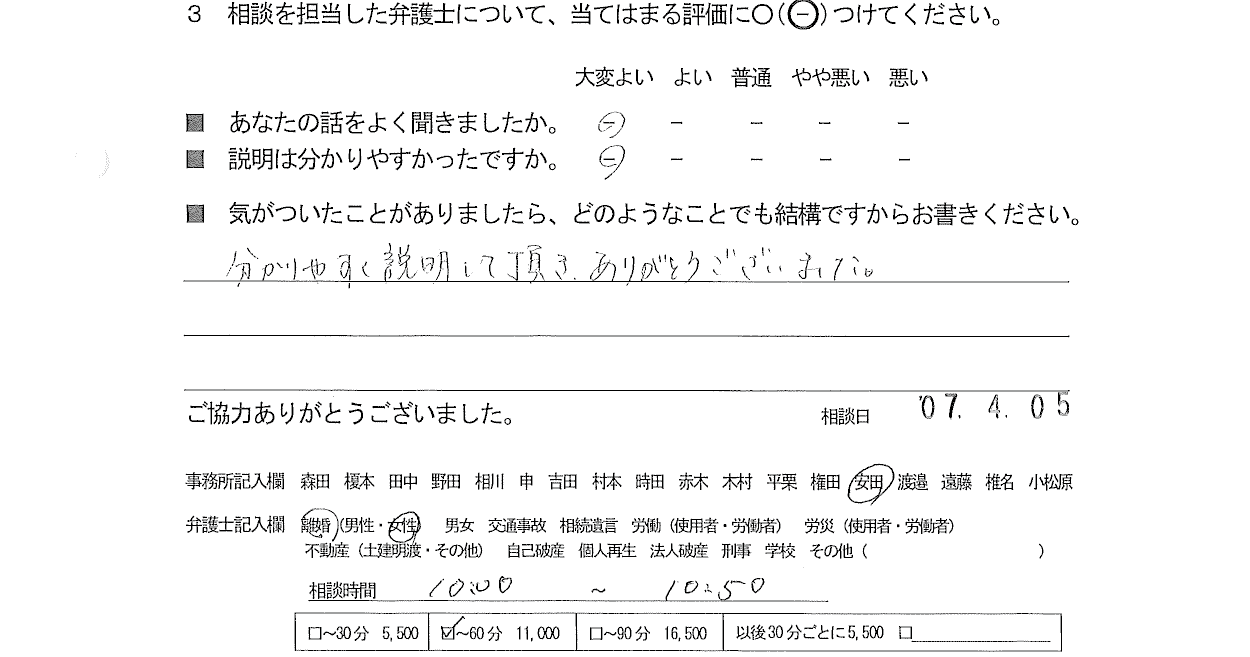 お客様の声