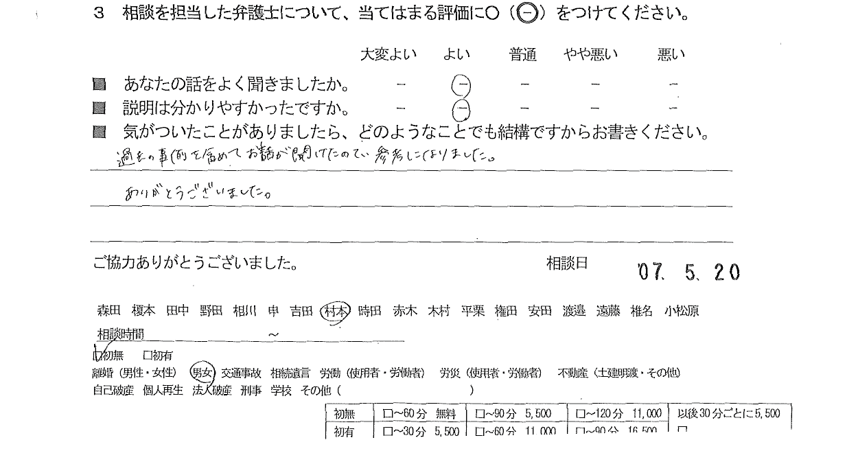 お客様の声