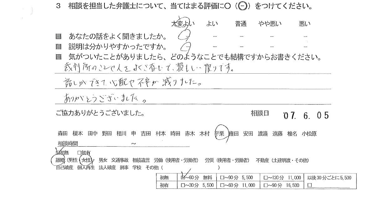 お客様の声