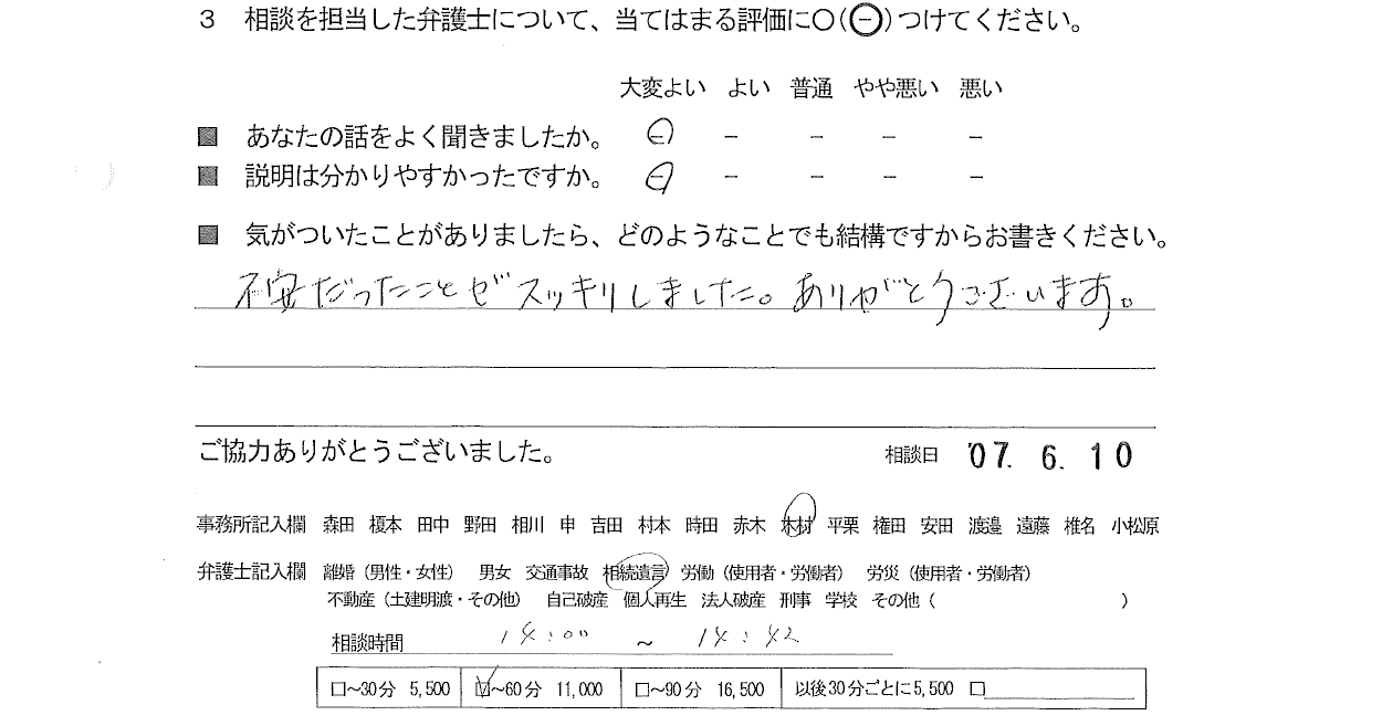 お客様の声