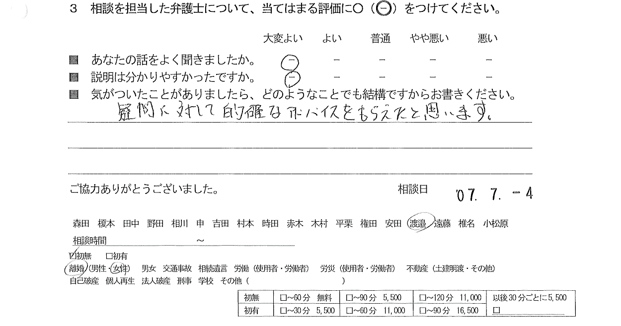 お客様の声