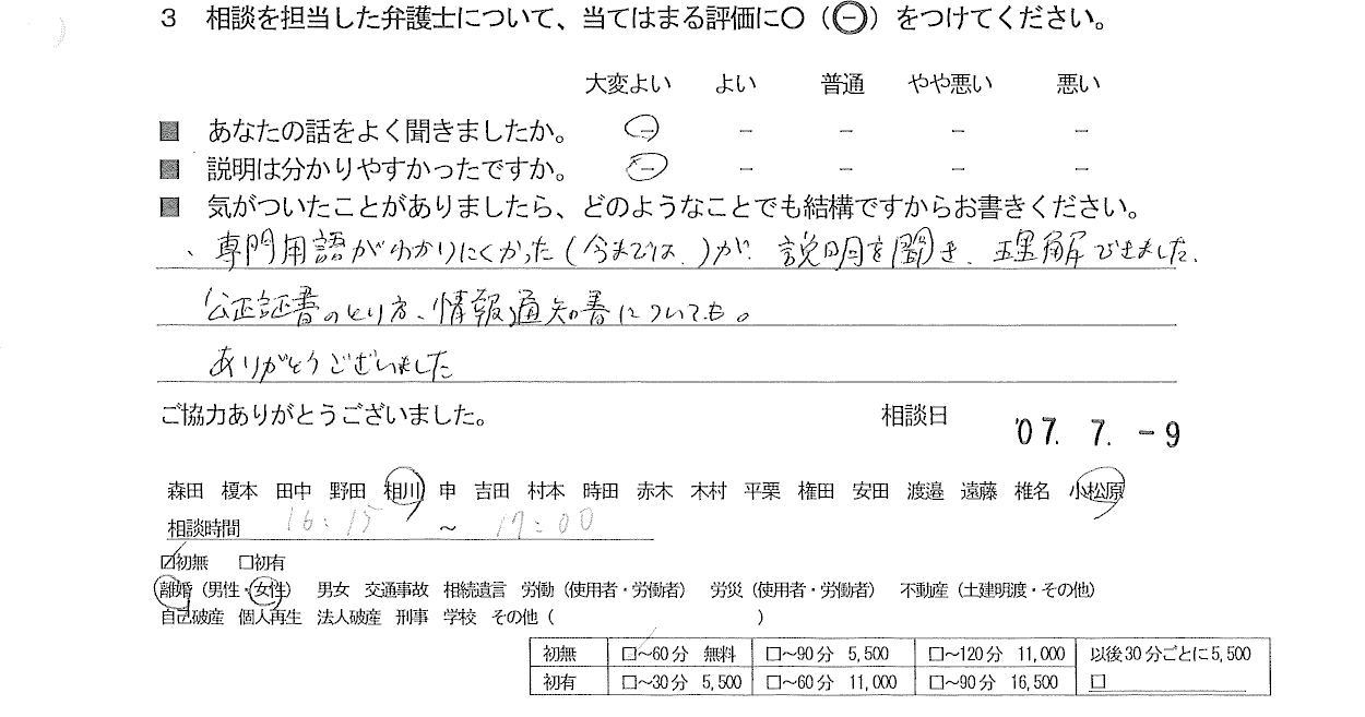 お客様の声