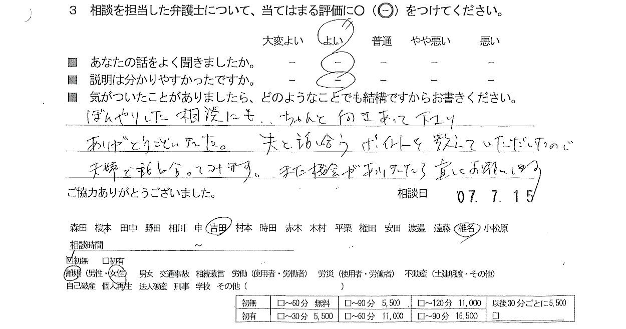 お客様の声