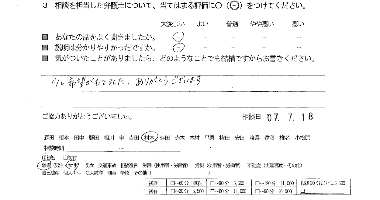 お客様の声