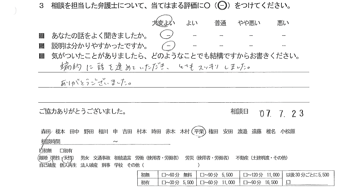 お客様の声