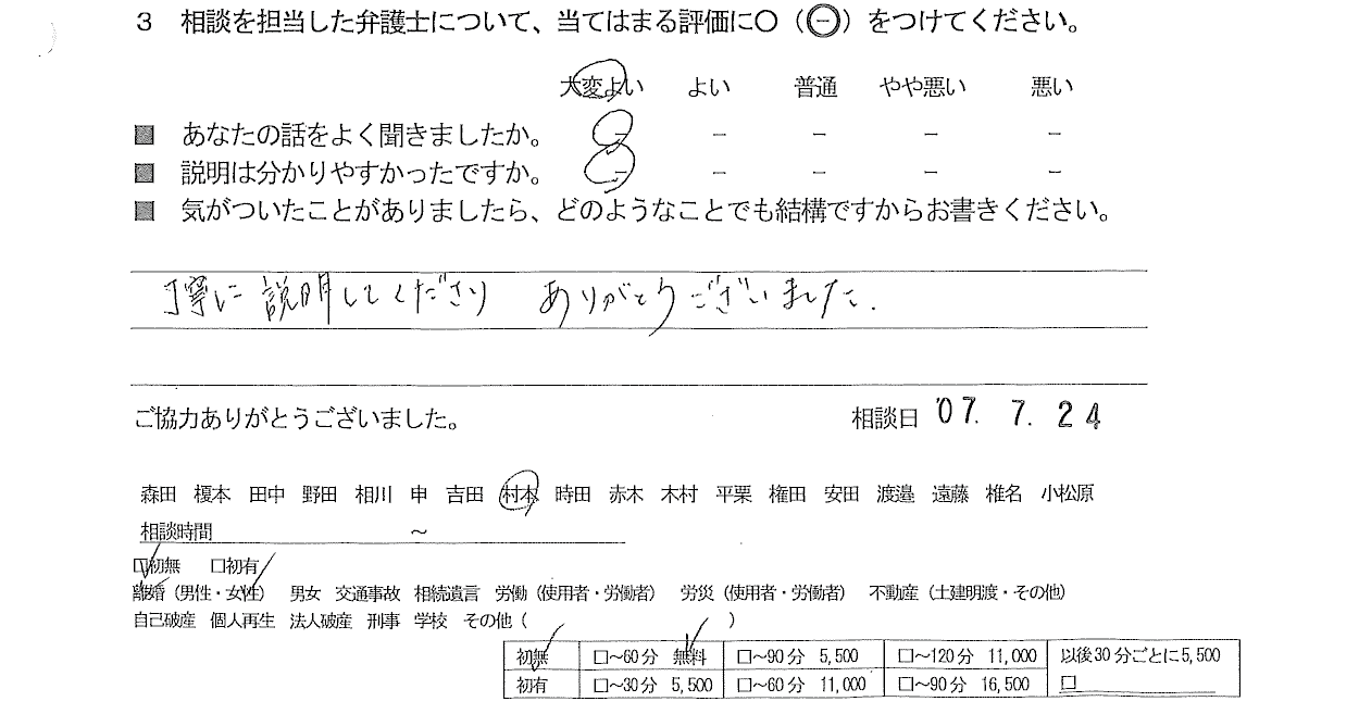 お客様の声