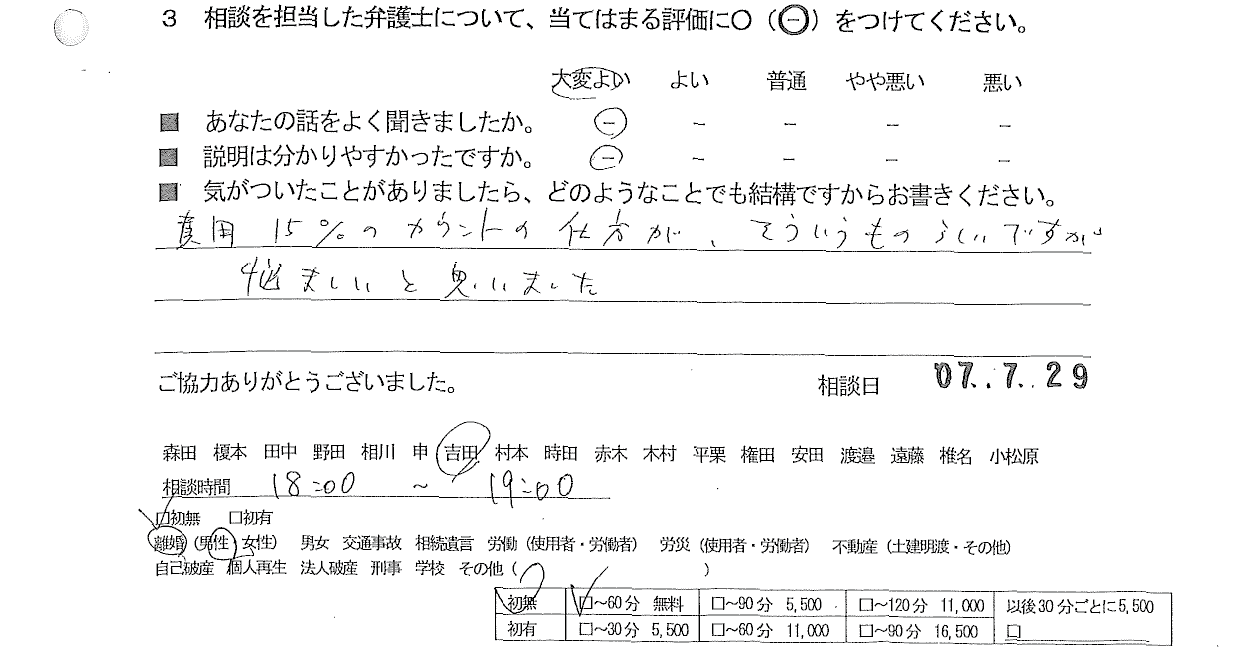 お客様の声