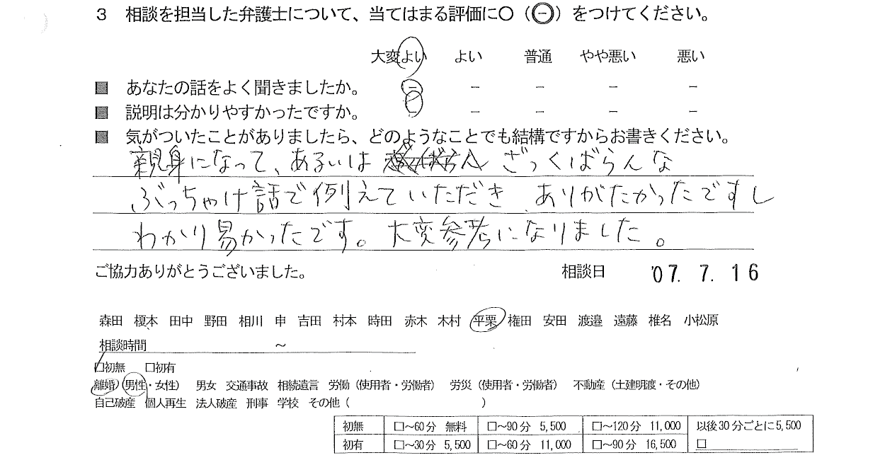 お客様の声