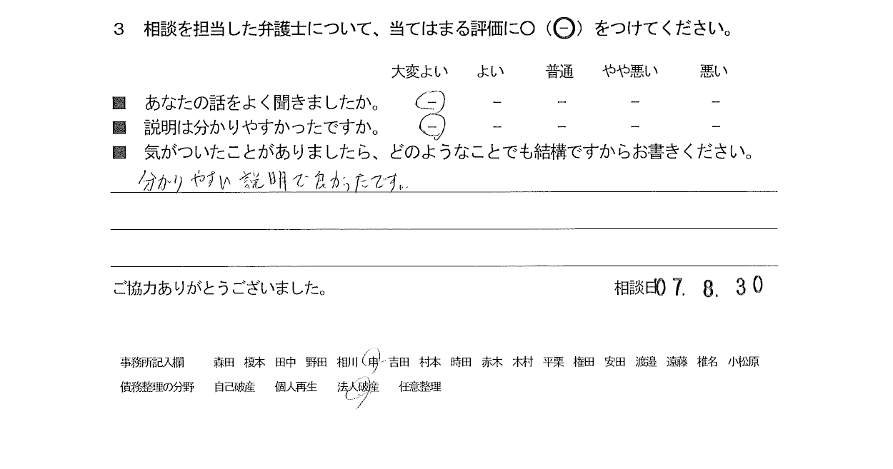 お客様の声